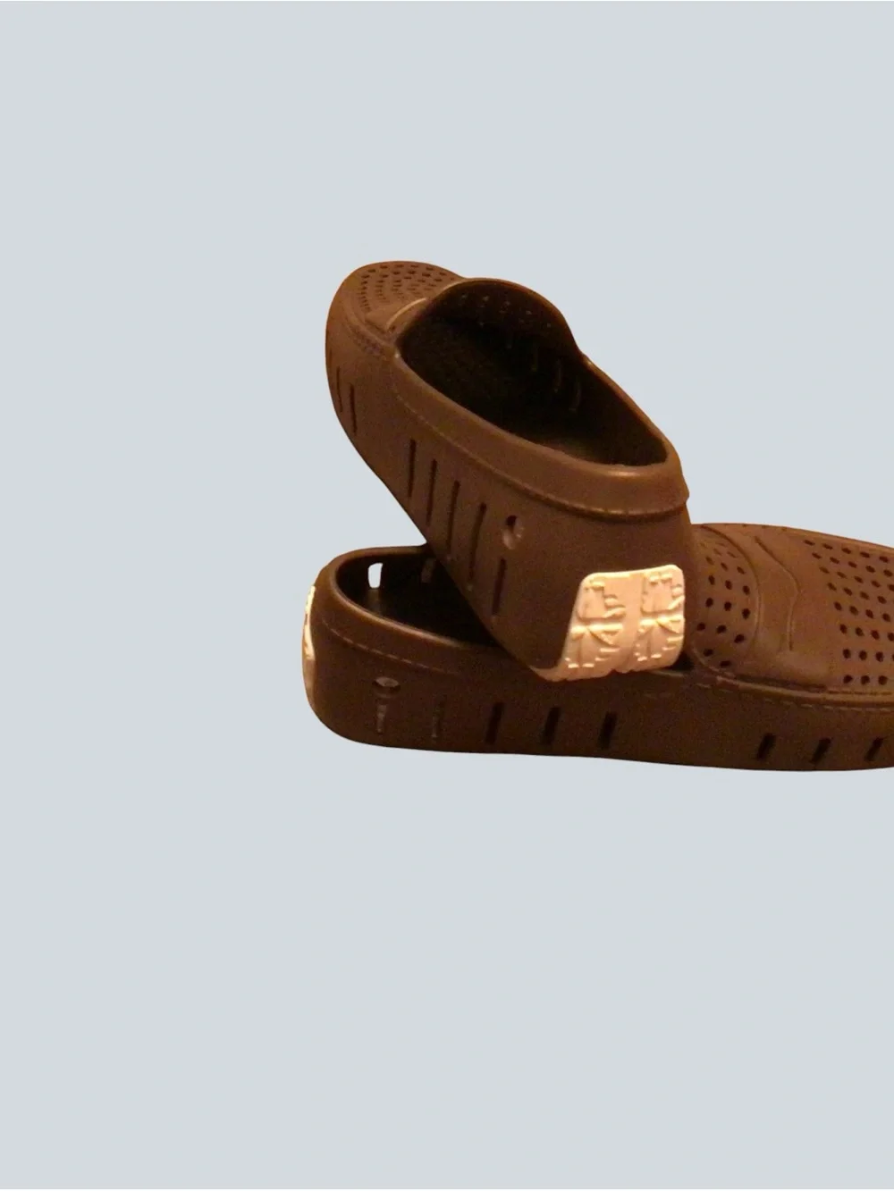 Men's Brown Perforated Slip-On Loafers with Cushioning